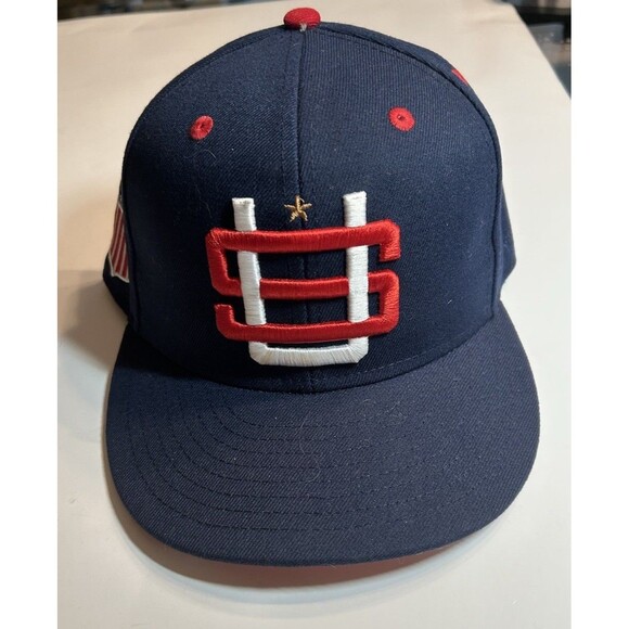 Rings And crown US Embroidered LOGO navt Blue 7 5/8 Navy Blue - Picture 1 of 6